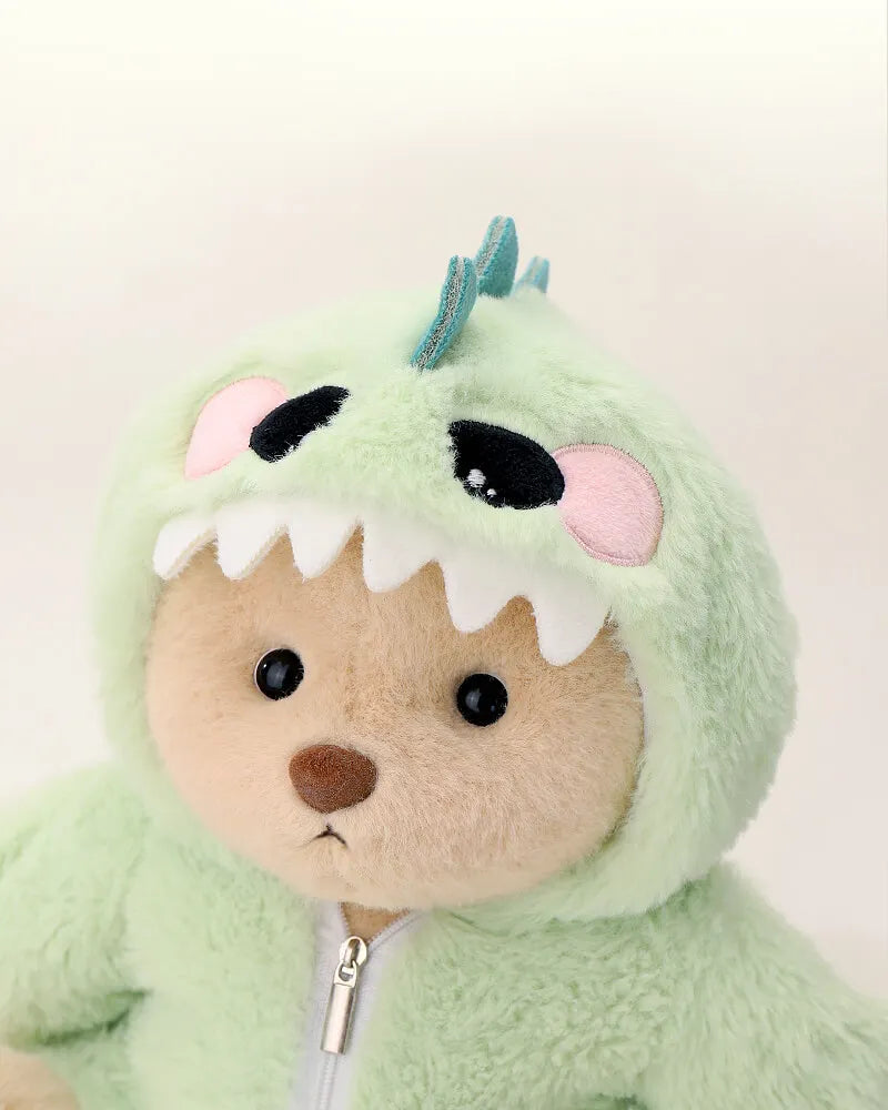 Furry Dino Bear | Handmade Jointed Teddy Bear Gift