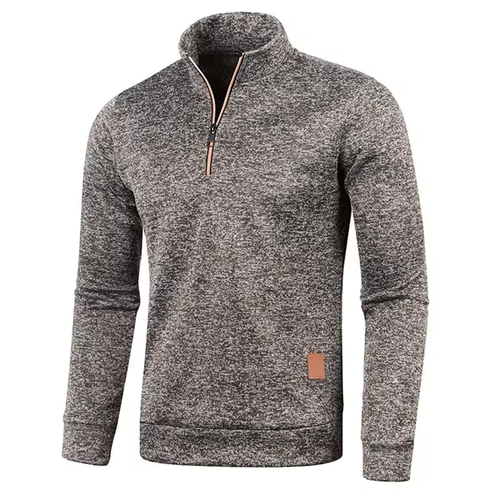 Men's Zipped Winter Pullover - 50% Off