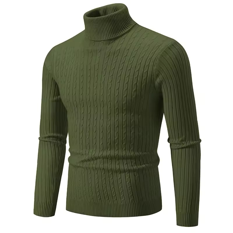 Men's High-Necked Winter Pullover - 50% Off