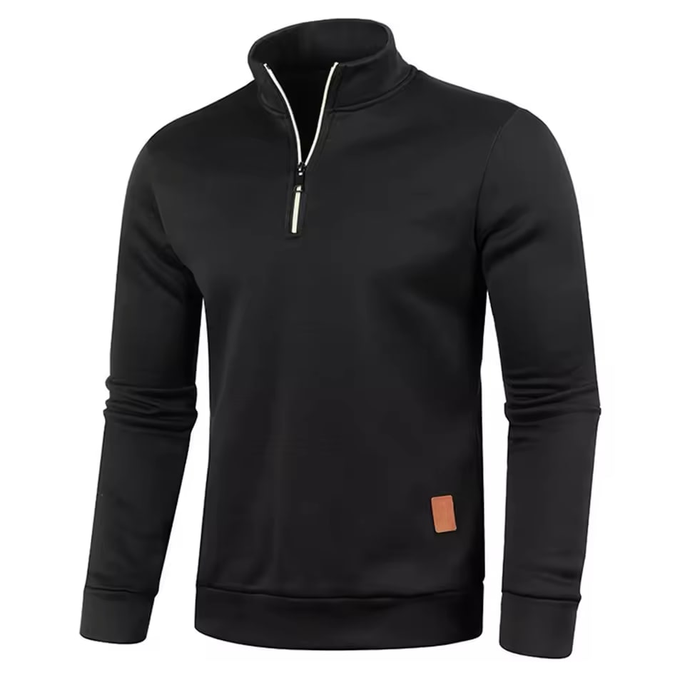 Men's Zipped Winter Pullover - 50% Off