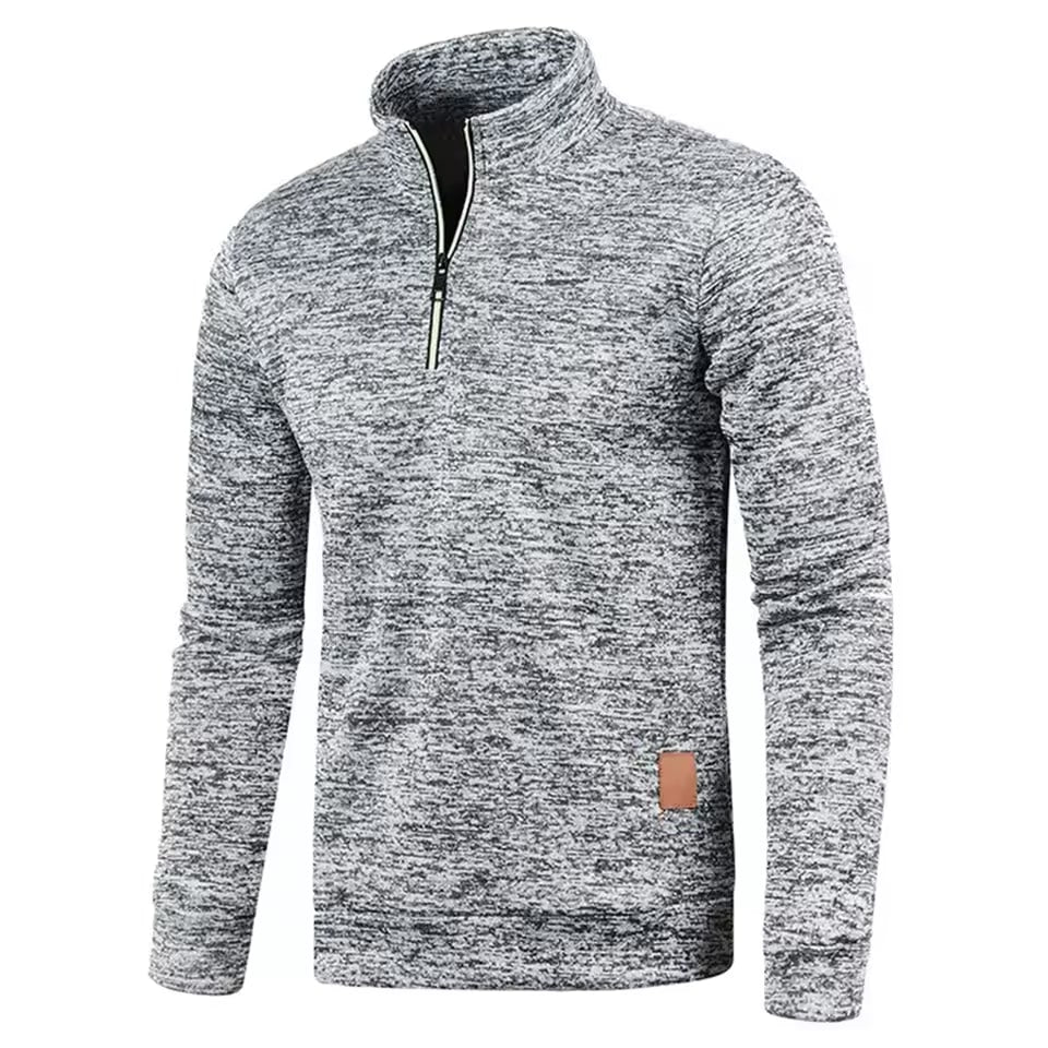Men's Zipped Winter Pullover - 50% Off