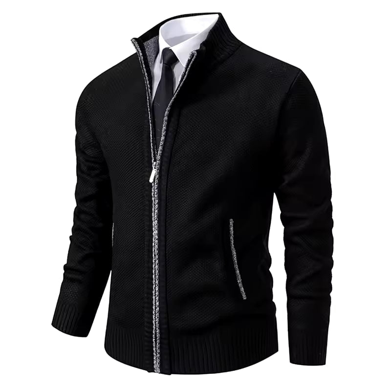 Men's sweatshirt with smart tie collar