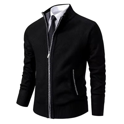 Men's sweatshirt with smart tie collar