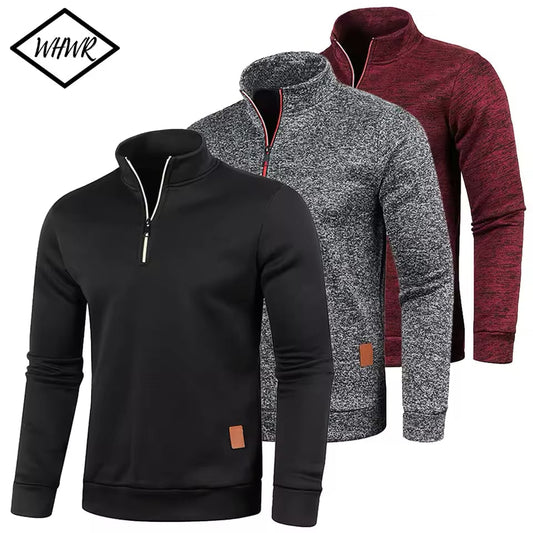 Men's Zipped Winter Pullover - 50% Off