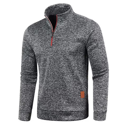 Men's Zipped Winter Pullover - 50% Off