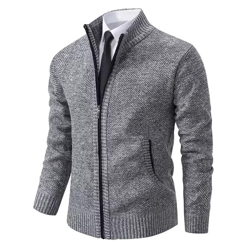 Men's sweatshirt with smart tie collar