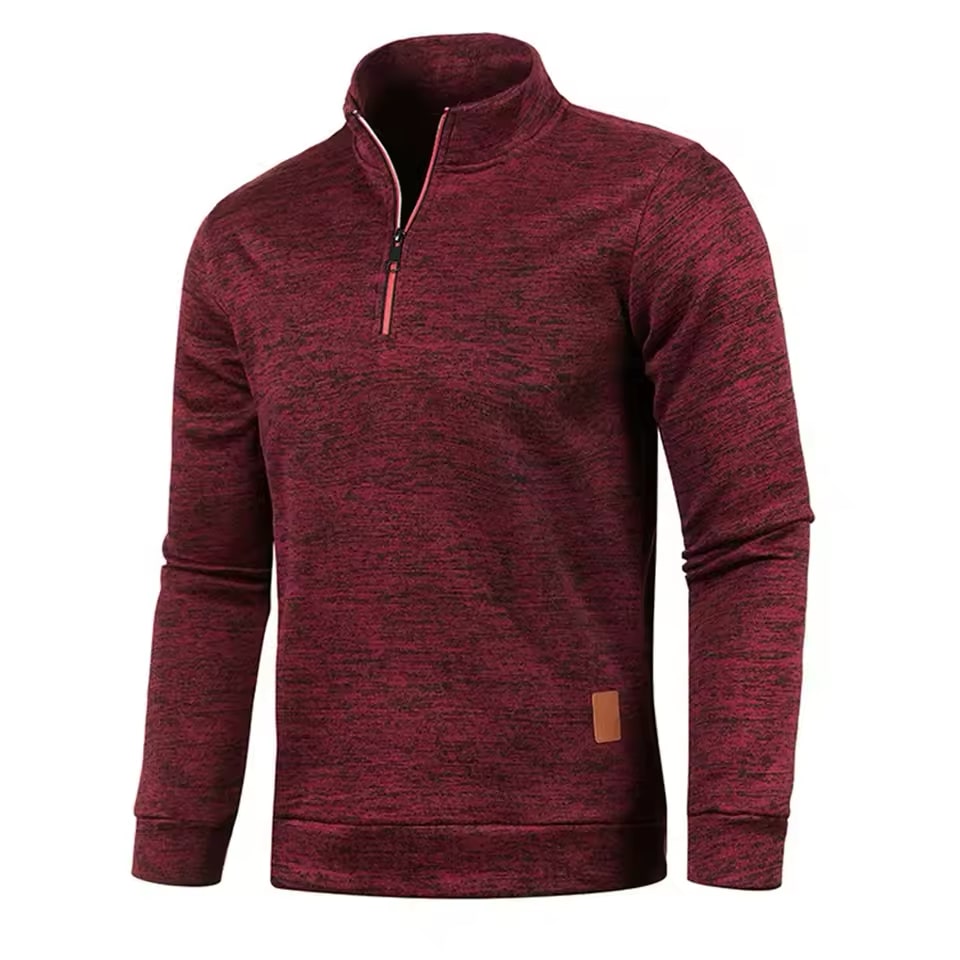 Men's Zipped Winter Pullover - 50% Off