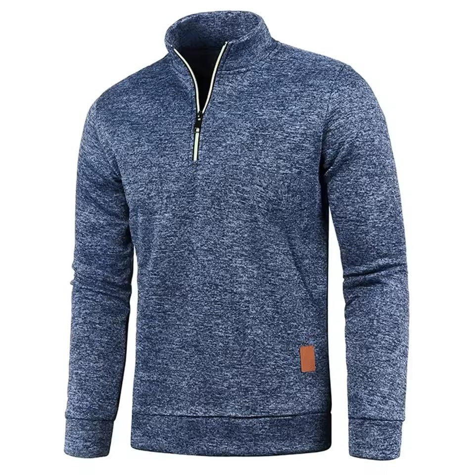 Men's Zipped Winter Pullover - 50% Off