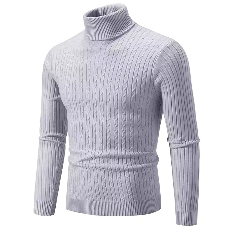 Men's High-Necked Winter Pullover - 50% Off