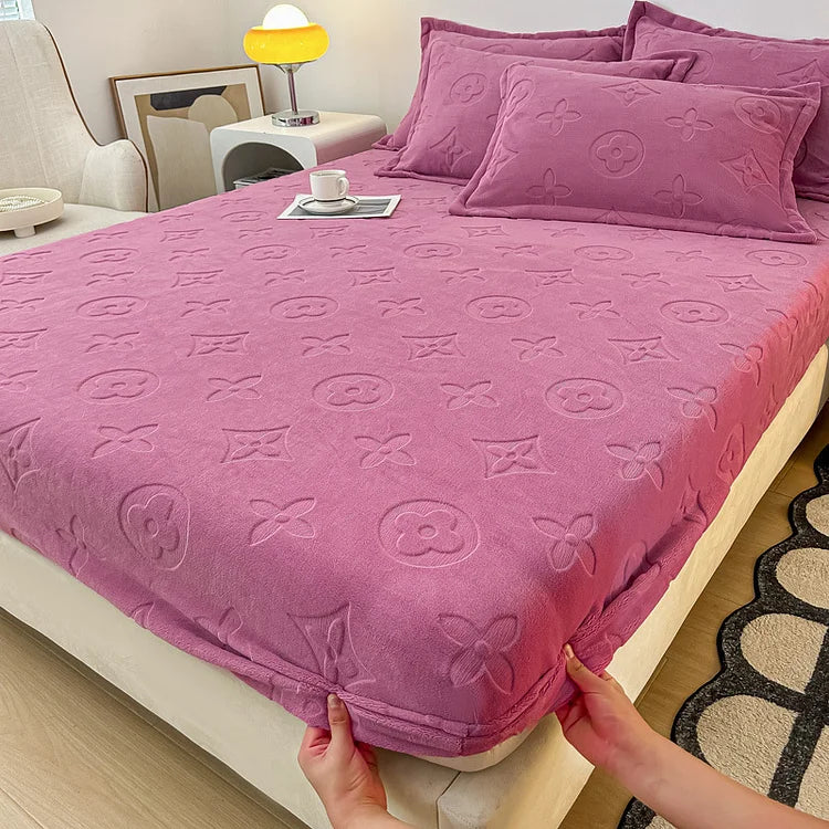 MonoFloral Milk Velvet Fitted Sheet
