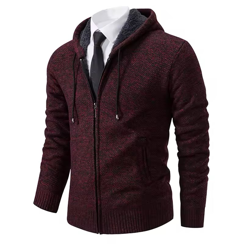 Men's sweatshirt with smart tie collar