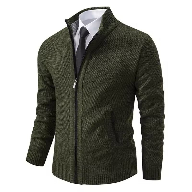 Men's sweatshirt with smart tie collar