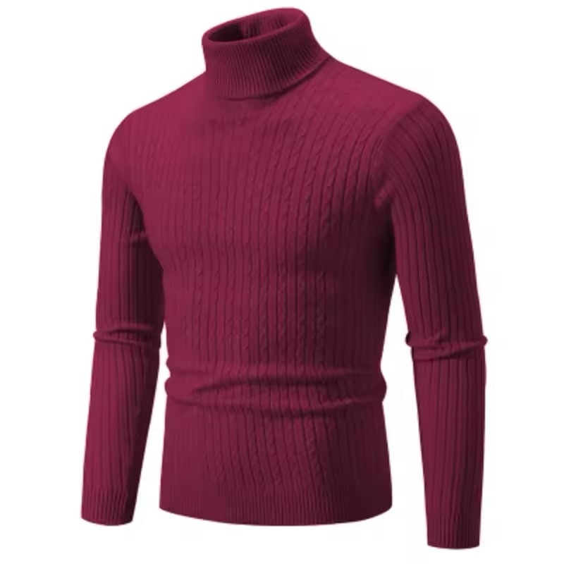 Men's High-Necked Winter Pullover - 50% Off