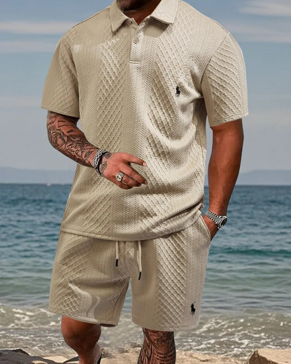 Men’s Two-Piece Set Polo Summer – 50% OFF