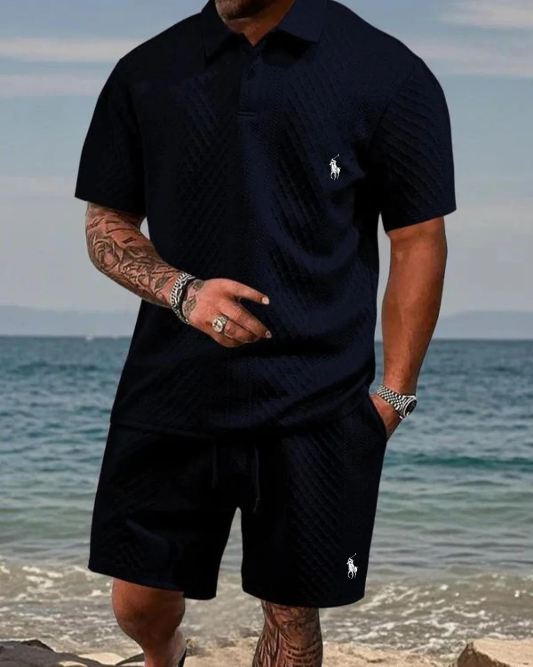 Men’s Two-Piece Set Polo Summer – 50% OFF