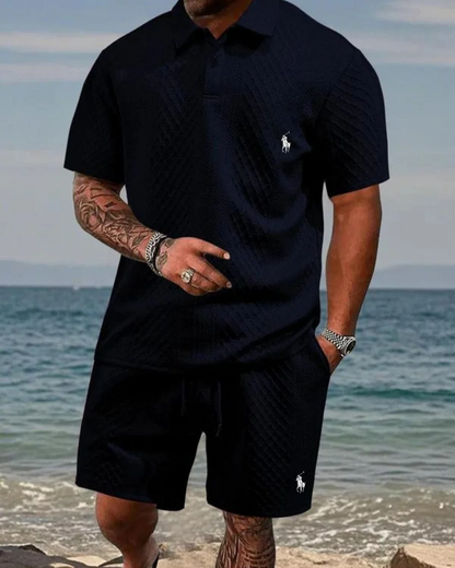 Men’s Two-Piece Set Polo Summer – 50% OFF