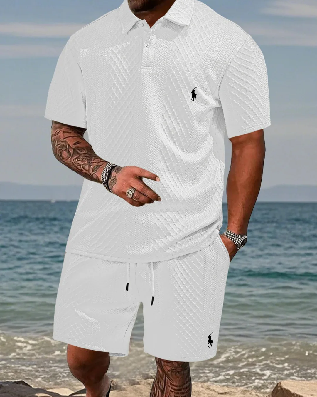 Men’s Two-Piece Set Polo Summer – 50% OFF