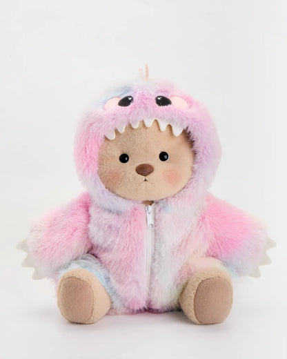 Furry Dino Bear | Handmade Jointed Teddy Bear Gift