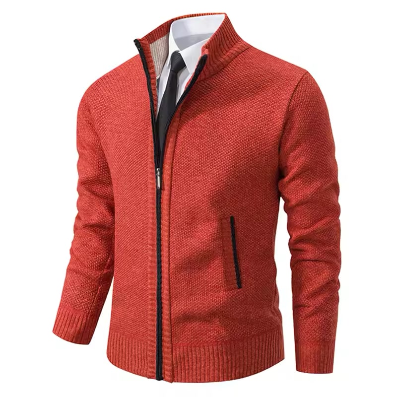 Men's sweatshirt with smart tie collar