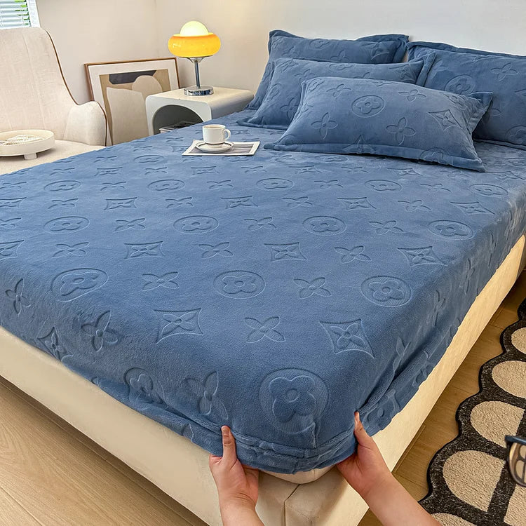 MonoFloral Milk Velvet Fitted Sheet