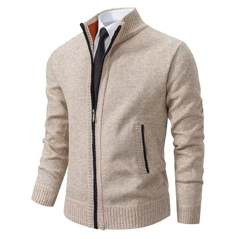 Men's sweatshirt with smart tie collar