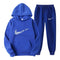 Blue Swoosh White